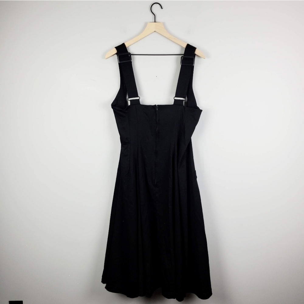 Unique Vintage Black Adjustable Back Dress Women Plus Size 2X/18 - Picture 2 of 7
